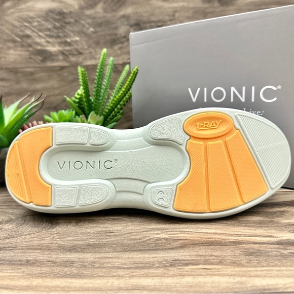 NIB Vionic Kallie Slip On Sneaker Flats Azure Knit Blue 8M - Picture 8 of 12